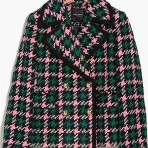 Kate Spade Pink and Green Peacoat Houndstooth - Send best offer